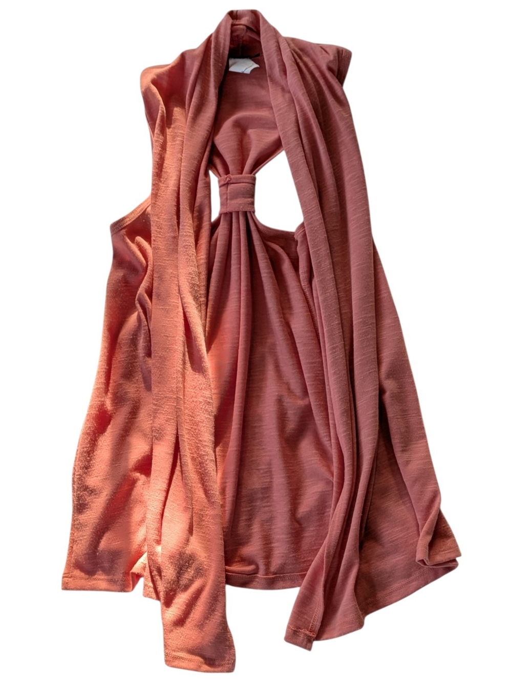 Body Central Coral Pink Halter Back Layering Top Women's Medium